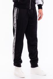 SNAKE SIDE PRINT TRACK JOGGER (Color: Black, size: M)
